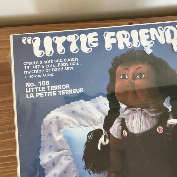 Little Friend Soft Sculpture African American Doll Vintage Craft Kit #106 - Picture 2 of 4